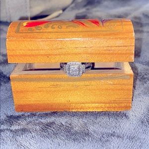 A beautiful Diamond accent sterling silver ring!